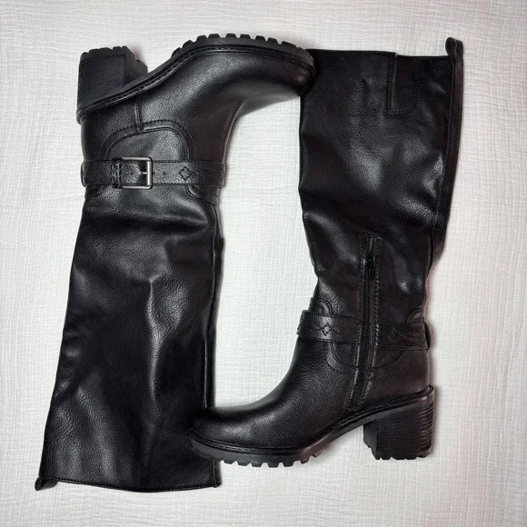 Zodiac Georgia Round Toe Block Heel Zip-Up Riding Boot, Color: Black | Size: 7 - Picture 2 of 5